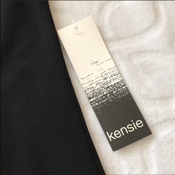 NWT NEW KENSIE Black Stretchy Knit Lace Overlay Dress Size Small Cocktail Date - Picture 6 of 7